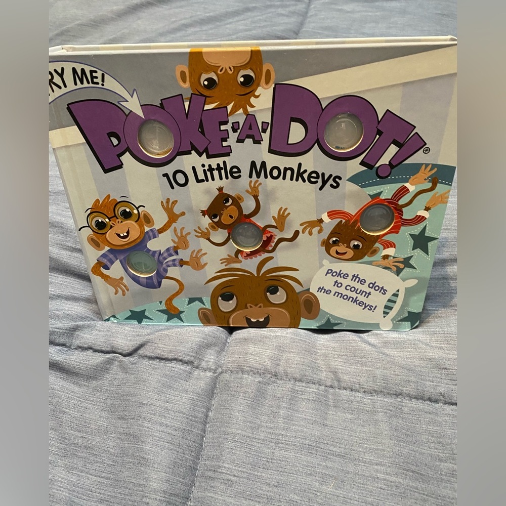 Melissa & Doug 10 Little Monkeys Interactive Book Poke A Dot